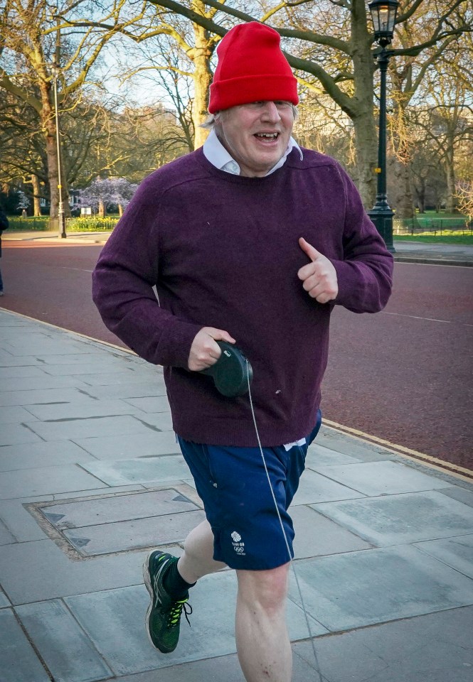 The PM out this morning on his morning run