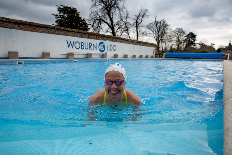 Emma MacDonald tested the water at Woburn Lido, Beds