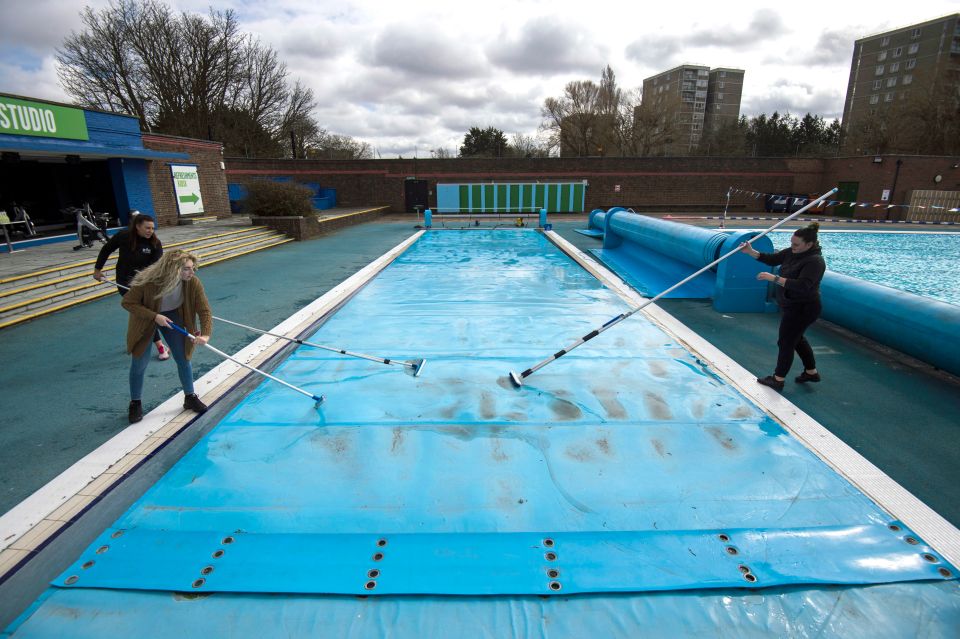 Charlton Lido, South London, has also been preparing for Monday's reopening