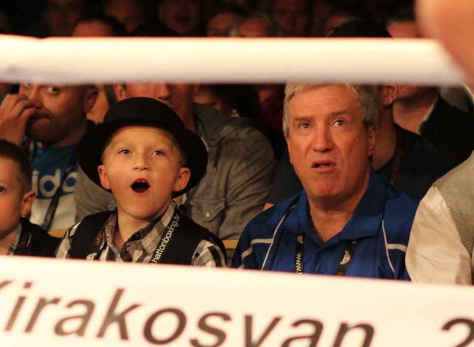 The rookie says he was inspired to move into boxing after cheering on his old man from the ringside seats