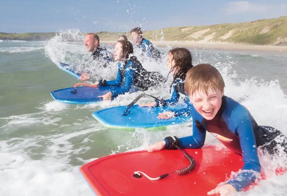 Perran Sands has it's own surf school