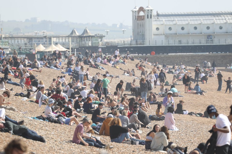 There have also been packed scenes in Brighton