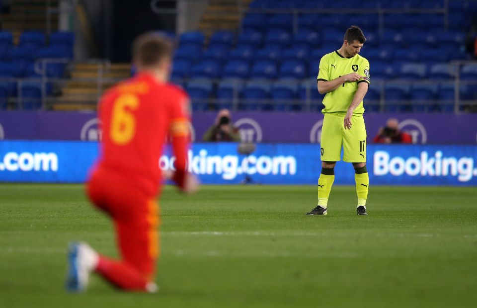 The Czech Republic team performed an identical gesture to the Poles in their match against Wales