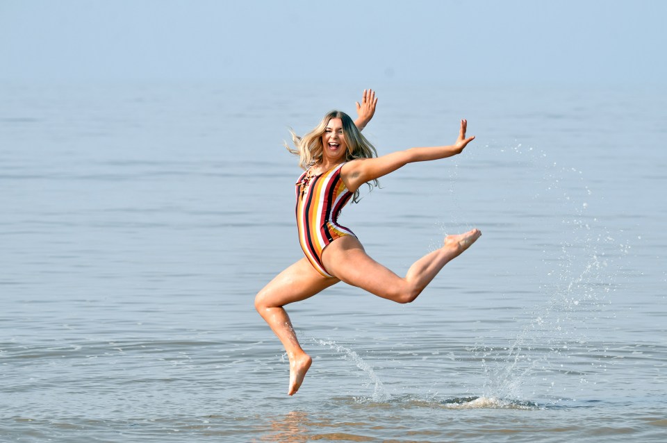 Brits enjoying the warm weather on St Anne's beach, Lancs