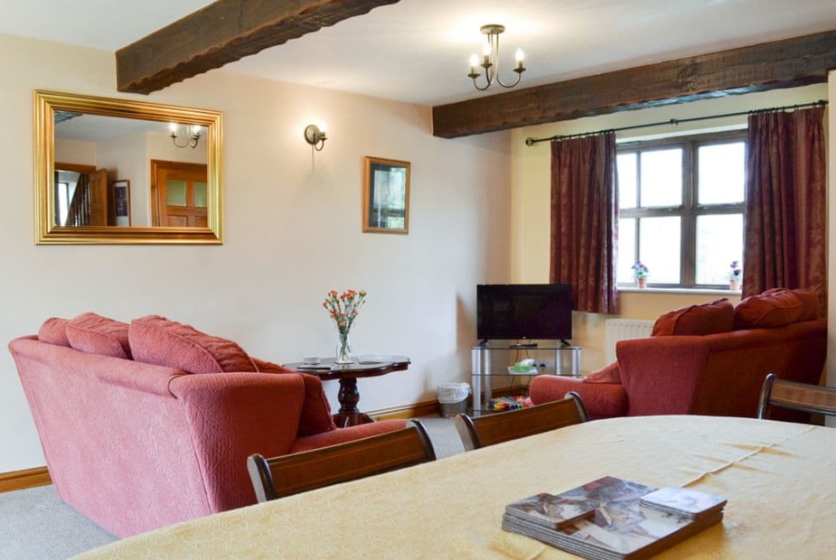 Accessed via a rough track, the modern converted barn is in the Lune Valley in Lancashire