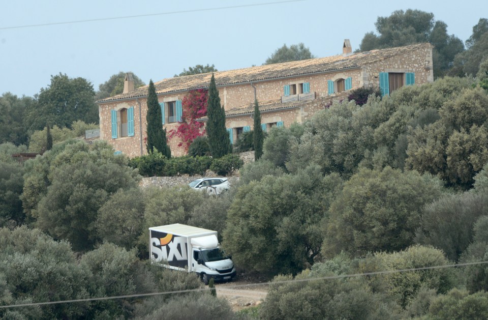 Dozens of people have been seen working at the Majorca villa