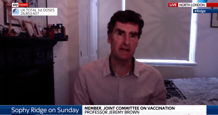 Professor Jeremy Brown said social distancing would be required until everyone was vaccinated