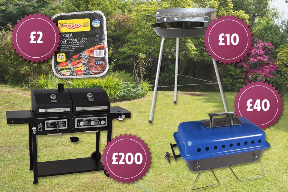 Prices for a disposable BBQ start at £2