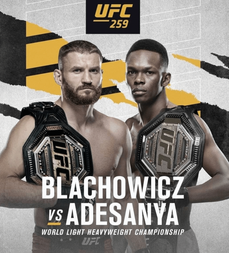 Jan Blachowicz will defend his light-heavyweight title against Israel Adesanya this weekend