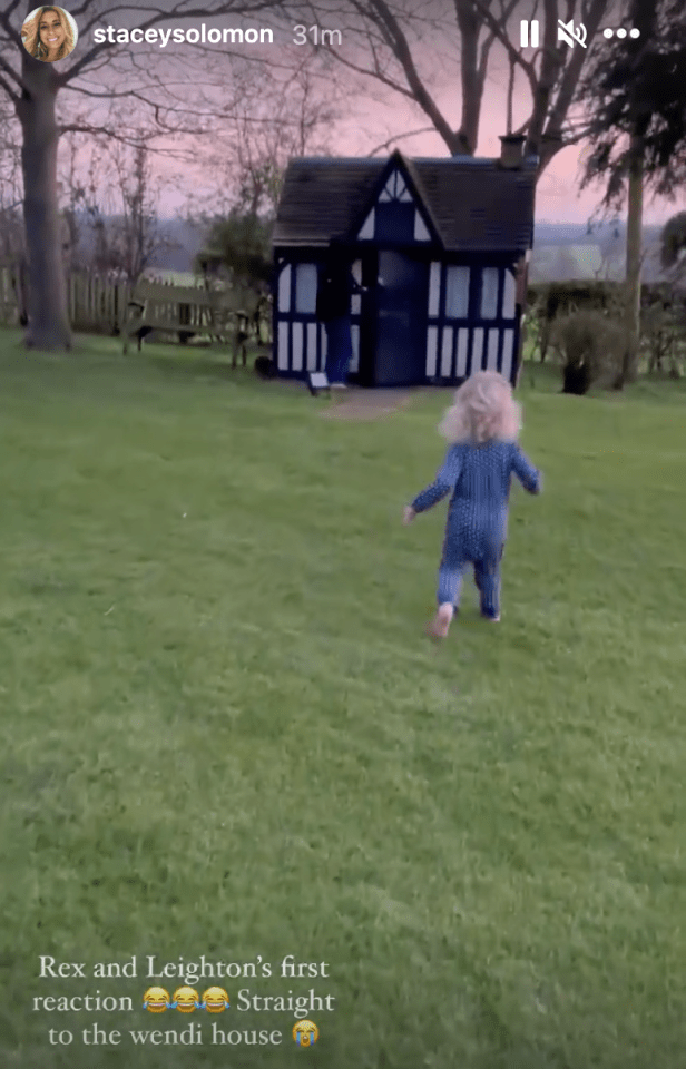 The kids have their own Wendi house that overlooks the Essex hills