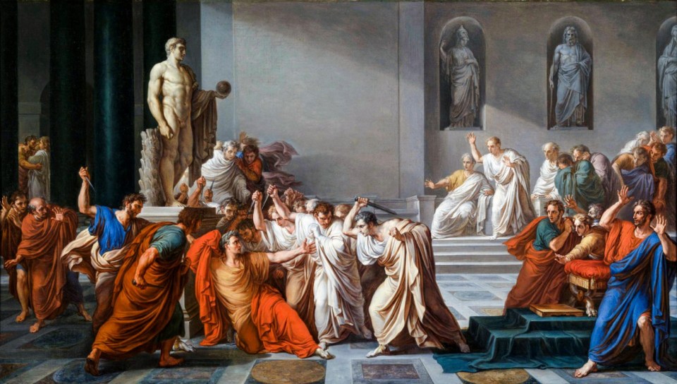  The Assassination of Julius Caesar, painted by Camuccini c.1804