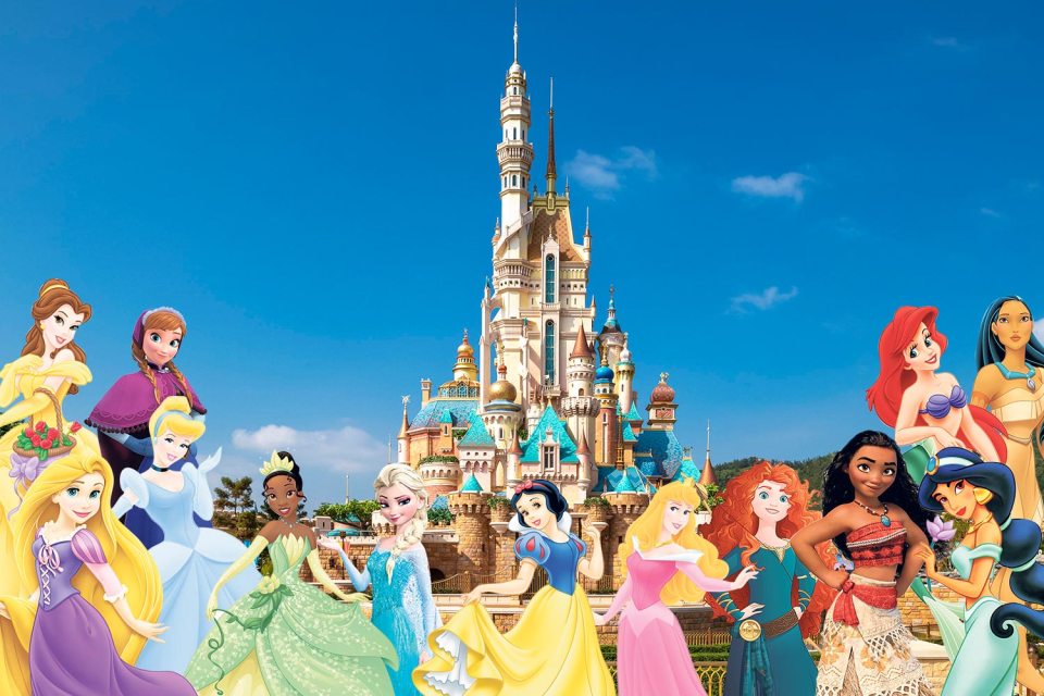 Castle of Magical Dreams now represents Disney princesses, from left, Rapunzel, Ariel, Belle, Pocahontas, Anna, Sleeping Beauty, Tiana, Cinderella, Merida, Mulan, Moana, Snow White, Elsa and Jasmine