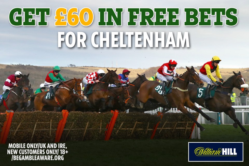 William Hill are offering customers £60 in free bets for Cheltenham