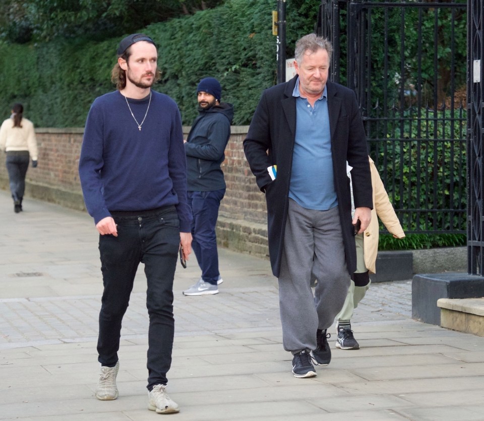 Spencer Morgan shared this snap of him out with his dressed-down dad Piers