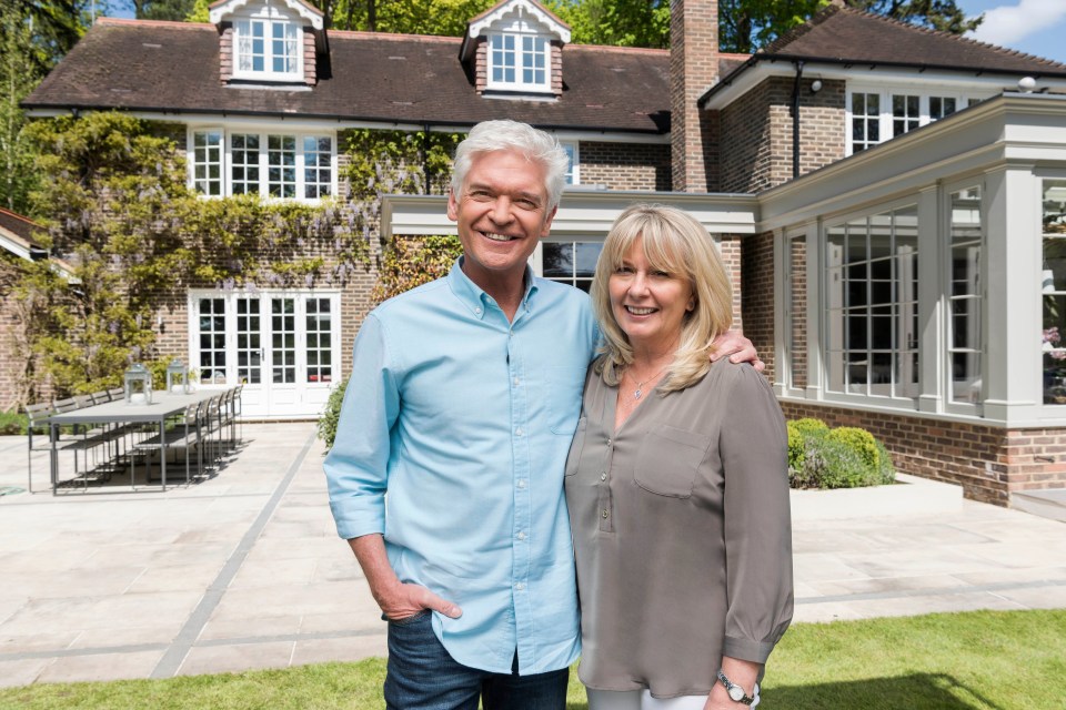 Phil and his estranged wife Stephanie at their home in 2018 on TV show How to Spend it Well