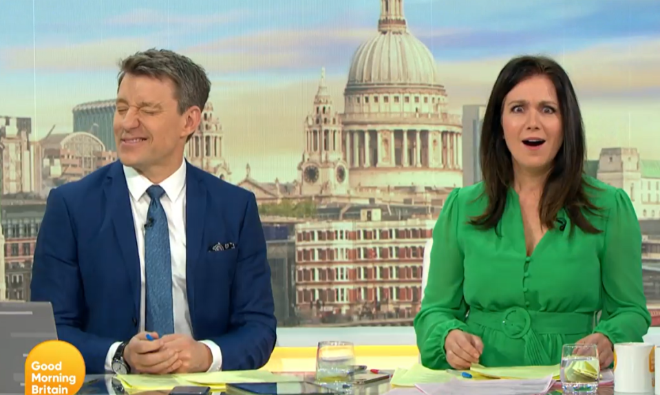 Ben Shephard cringed after realising his mistake when talking about Susanna's dress