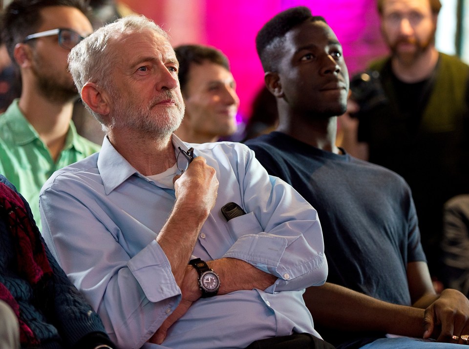 Jermain with Jeremy Corbyn, as he pursued his political career