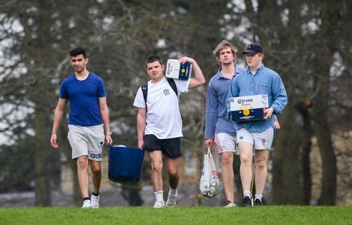 Young people take beer to Oxford's South Park on Wednesday evening