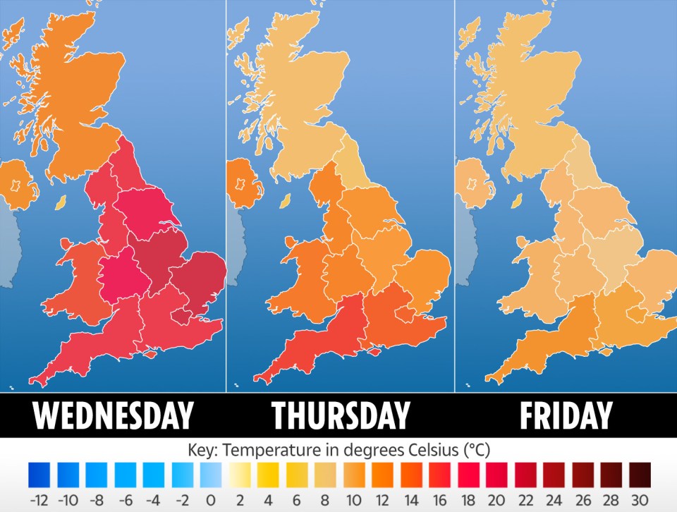 A Spanish plume of warm air is helping to bring barbecue weather to the UK