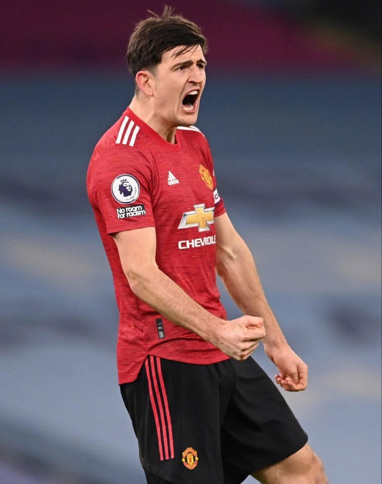 And this is what victory feels like for United skipper Harry Maguire