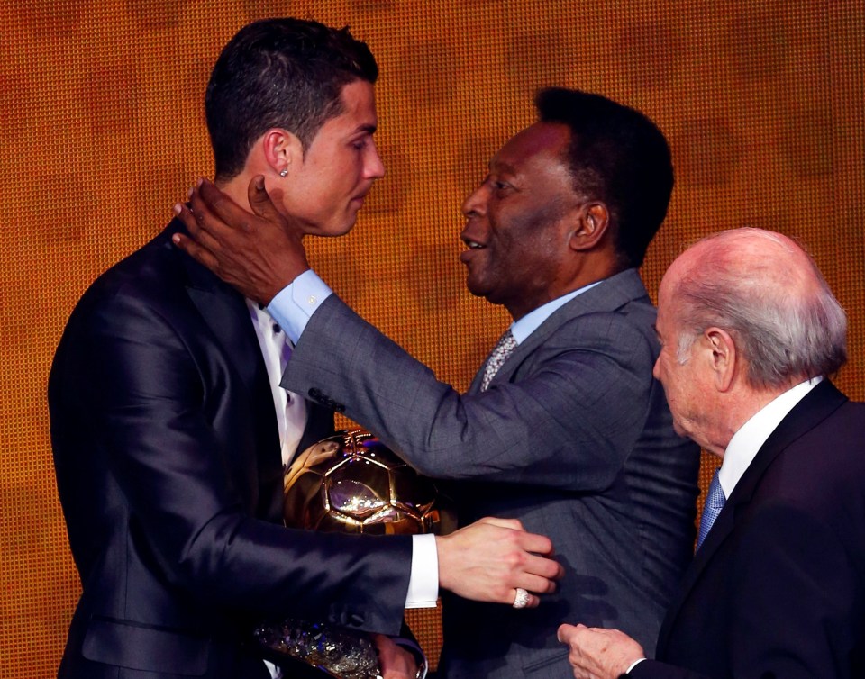 Pele showed his respect for Cristiano Ronaldo by congratulating him after overtaking his goals tally in official matches