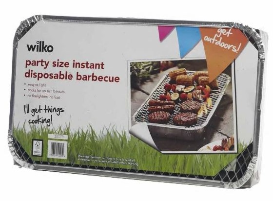 Wilko's party size disposable barbecue