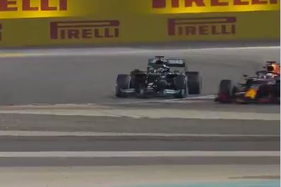 But the Red Bull was clearly off the track in the overtake