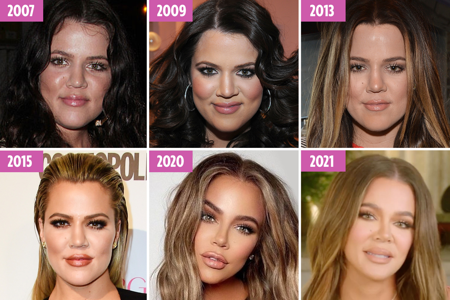 Khloe's appearance has changed over the years - mostly down to clever make up looks