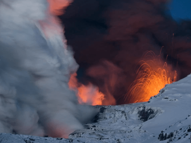 Iceland is a volcanically active region with frequent eruptions