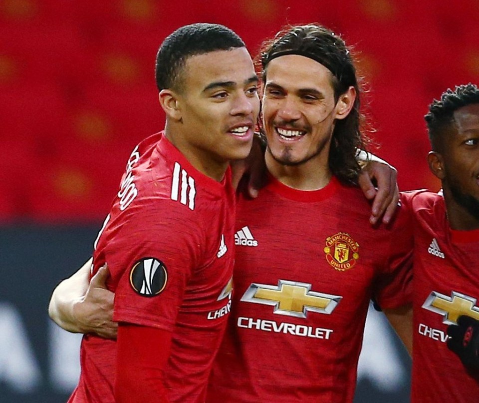 Mason Greenwood is blossoming up front alongside Edinson Cavani