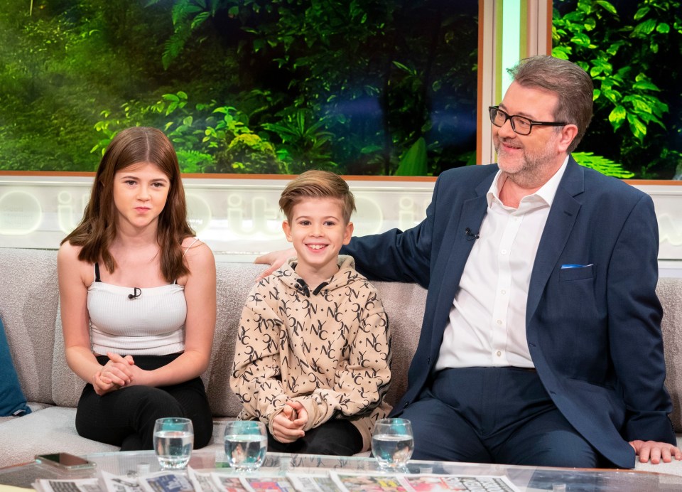 Derek and Kate with daughter Darcey, 15, and son Billy, 11