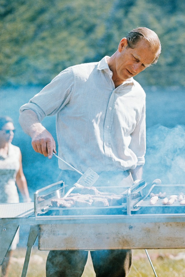 Harry also described Philip, pictured here in 1972, as the 'master of the barbecue'