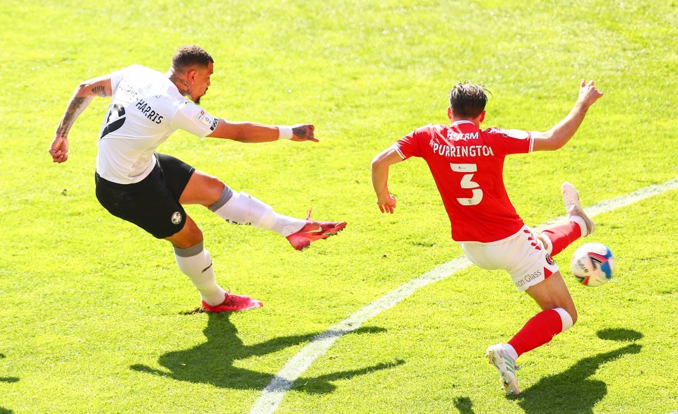 Jonson Clarke-Harris scored his 29th league goal of the season for Peterborough at Charlton on Saturday