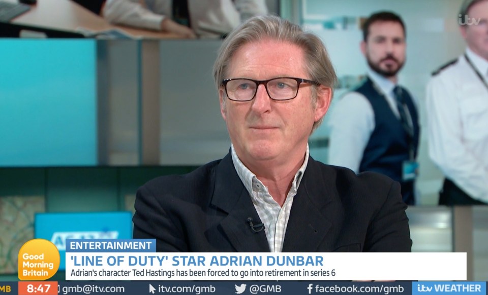 Adrian Dunbar was on Good Morning Britain today to talk about Line of Duty