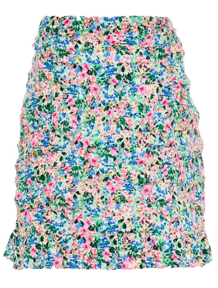 There's a range of floral items perfect for the warm weather, such as this cute skirt for £10