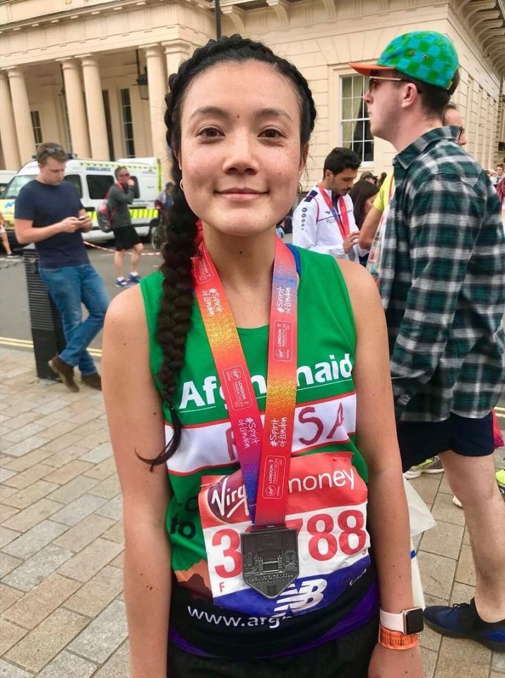 Rosa completed the London Marathon back in 2018