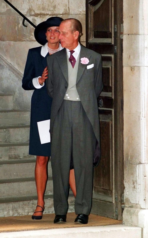 The Prince with Diana in 1994, before her divorce from Charles