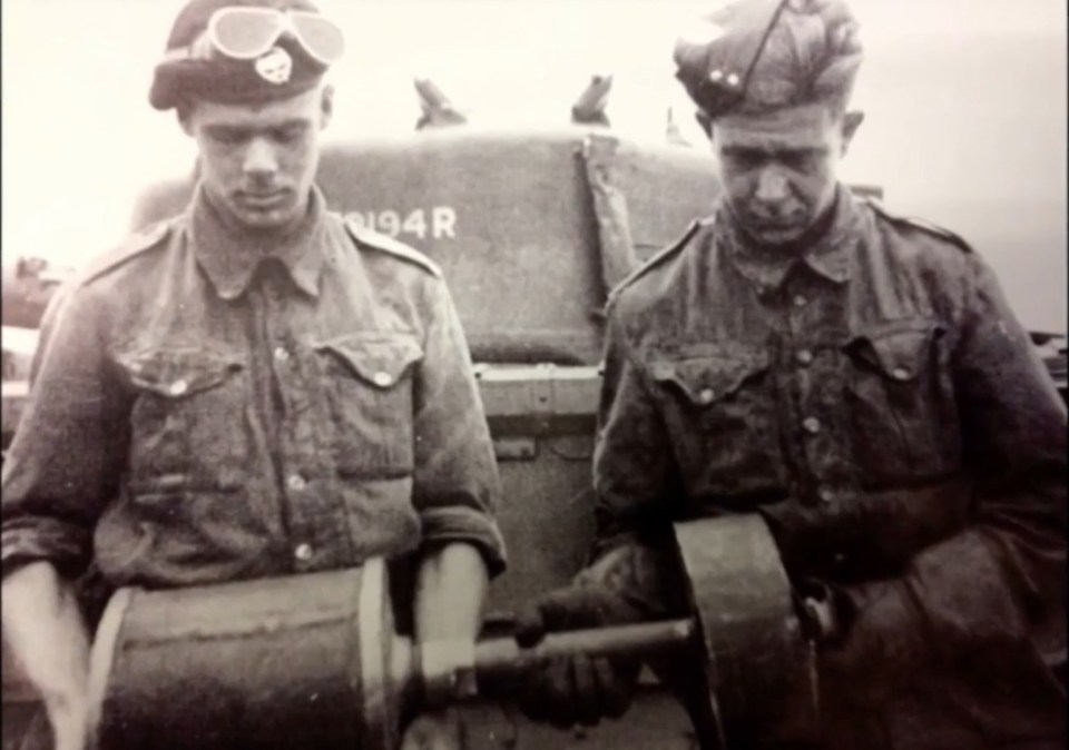 Tom Matthews Snr took the teddy on his tank and used him as a pillow to sleep on