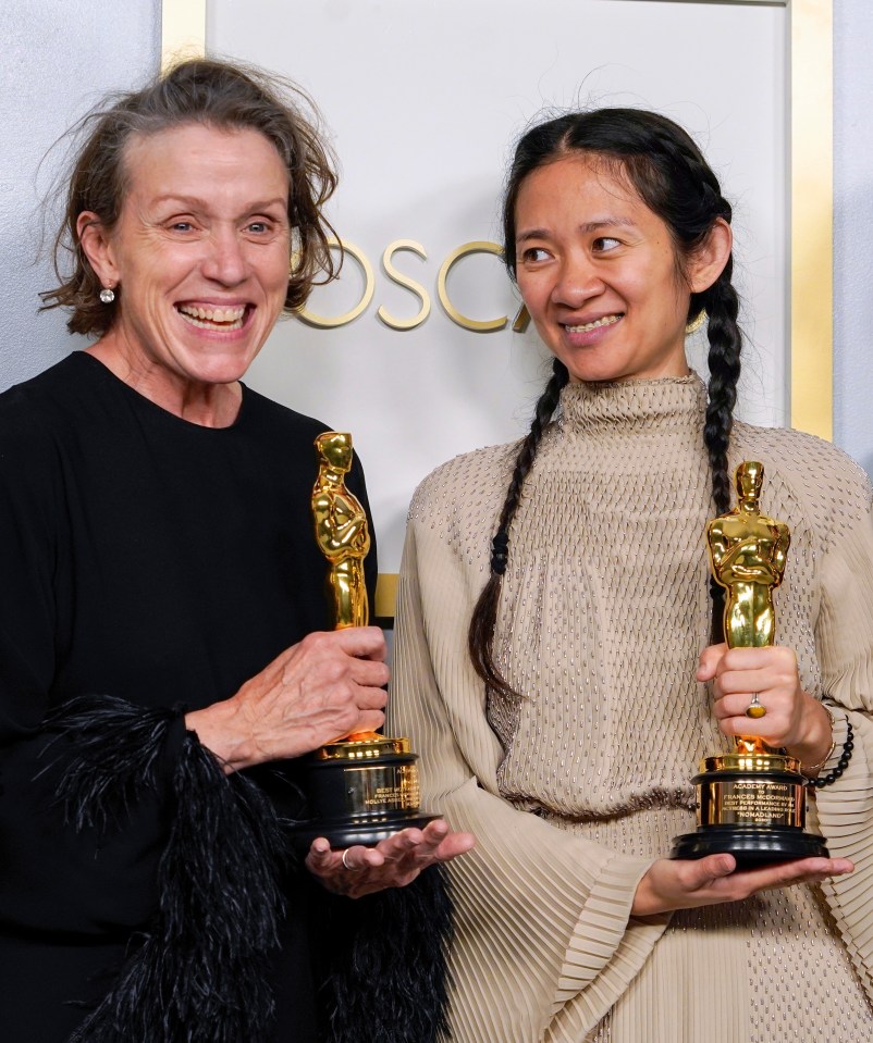 Frances McDormand won Best Actress for Nomadland on Sunday night and director Chloe Zhao picked up Best Director