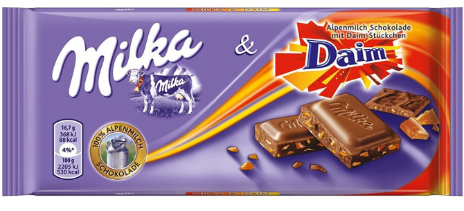 Heron Foods is recalling Milka chocolate bars due to a labelling error