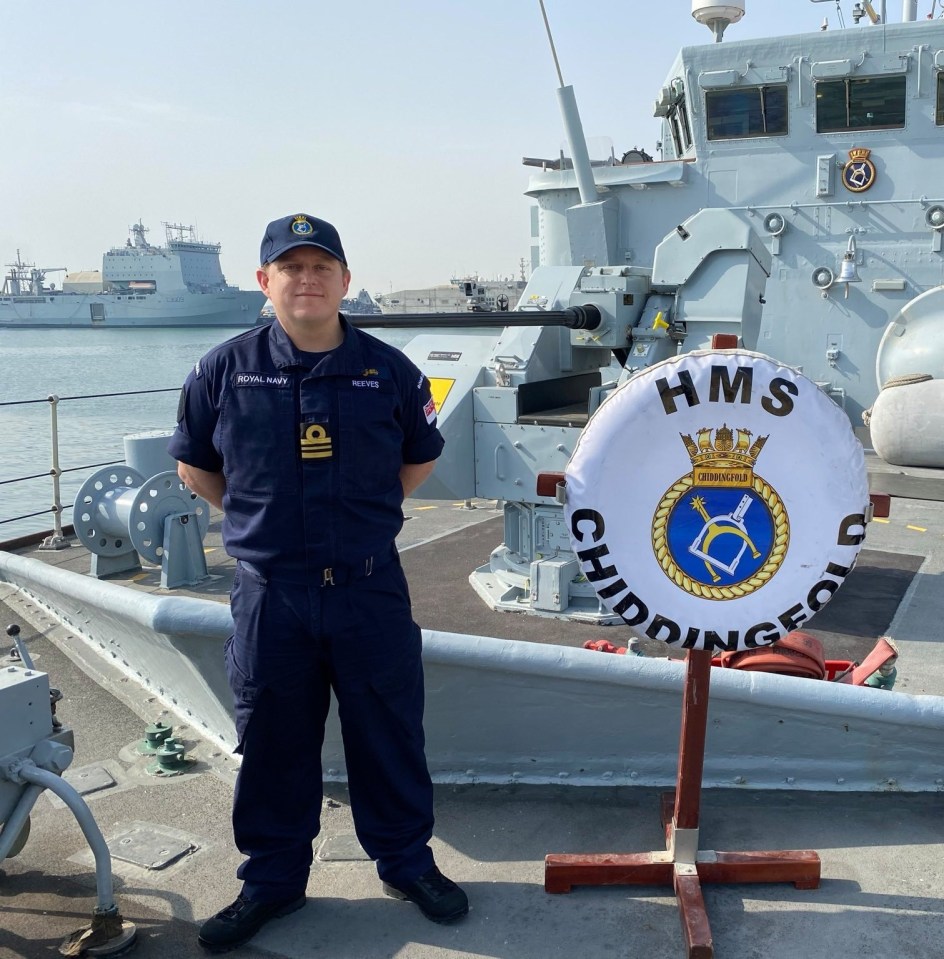 It was the first time Lieutenant Commander Simon Reeves had docked the 200ft HMS Chiddingfold in the dark