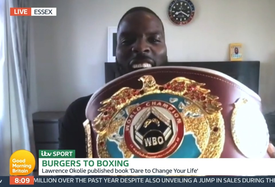 London born Lawrence, 28, spoke to GMB from his home in Essex and showed off his recent WBO belt