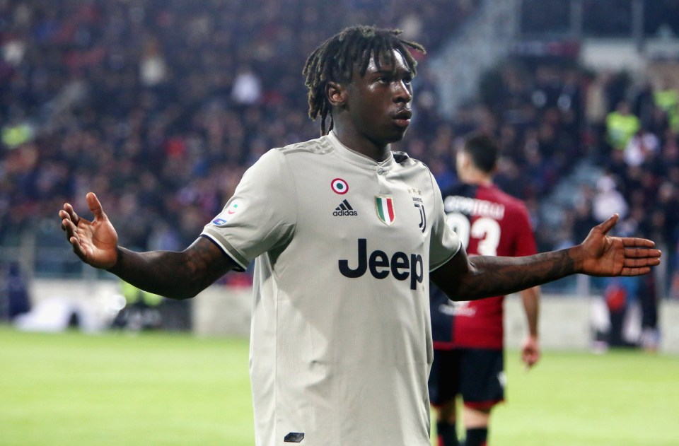 Kean suffered hideous abuse while playing for Juventus against Cagliari two seasons ago