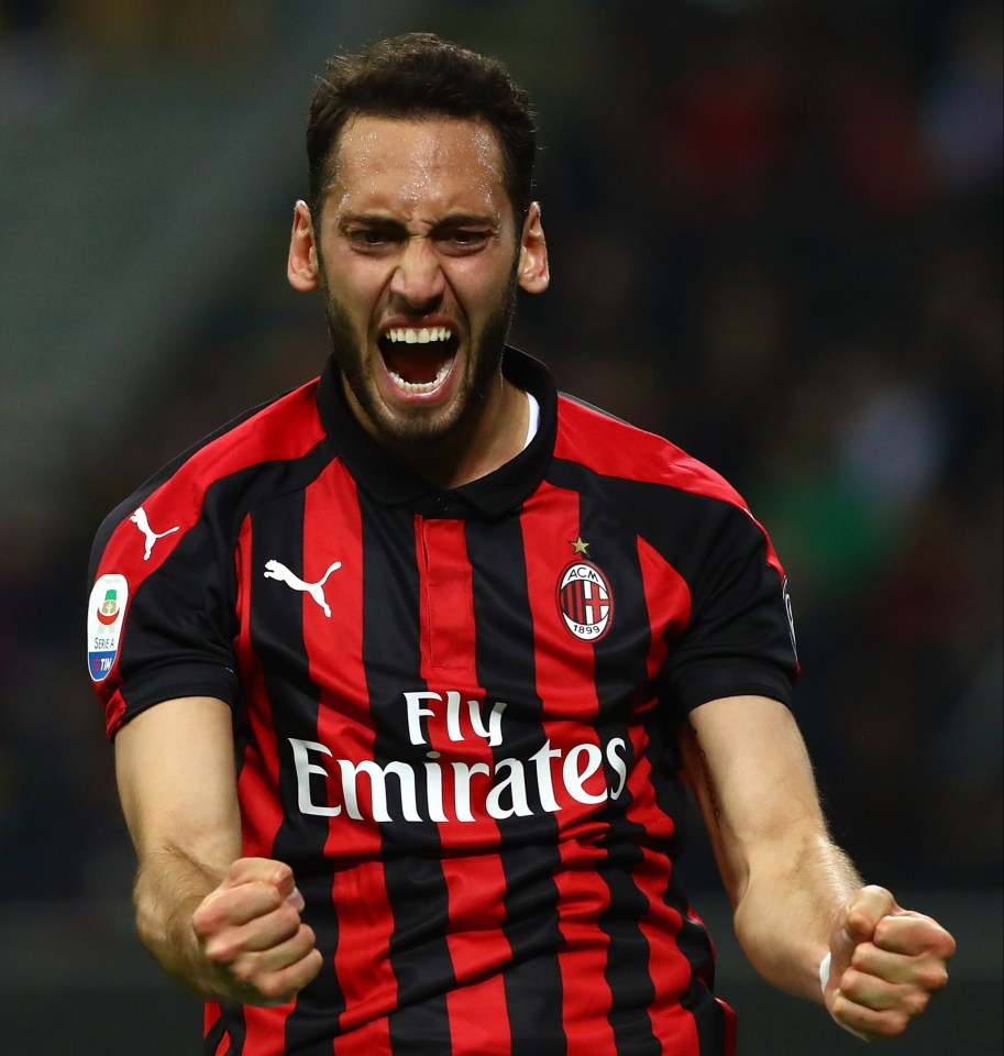 Hakan Calhanoglu is a free transfer target for both Arsenal and Chelsea this summer