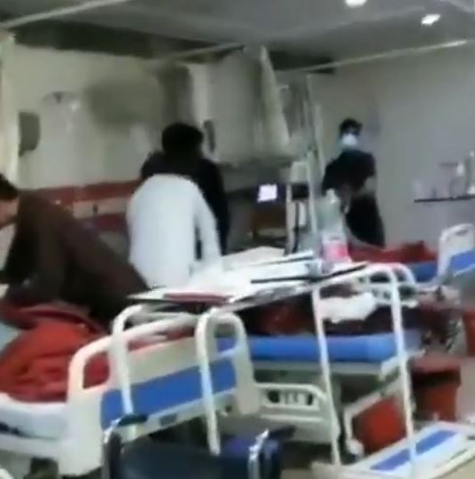 Staff battle to save another patient on the overcrowded ward