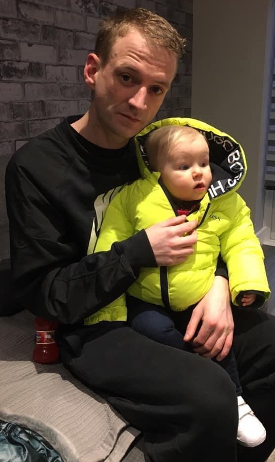 Edward pictured with his son Teddie