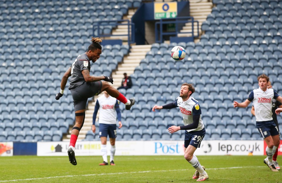 Ivan Toney, here scoring against Preston, has been the EFL's standout player this season