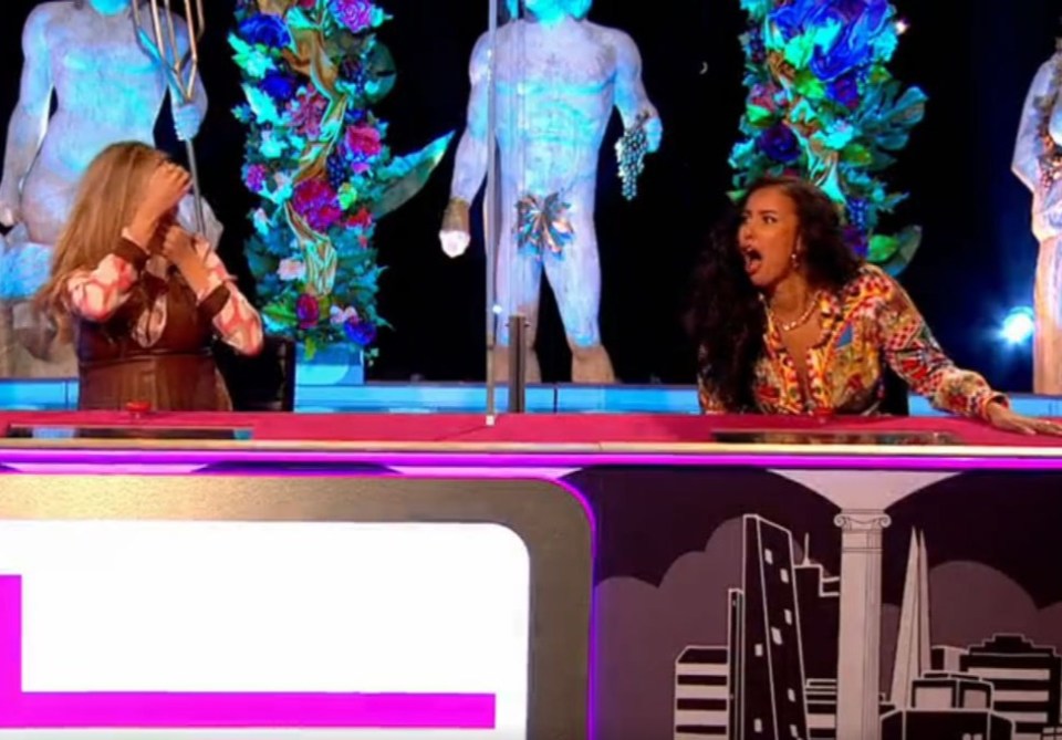 Maya Jama and Laura Whitmore was in total disbelief