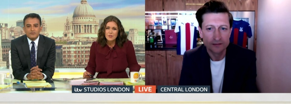 Susanna Reid interviewed Steve Parish live on today's GMB