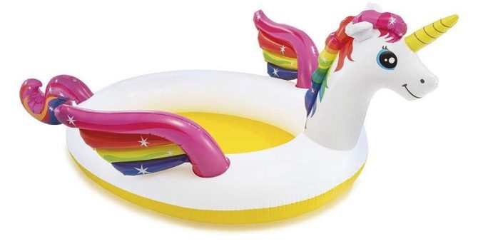 Unicorn fans might like to splash around in this paddling pool